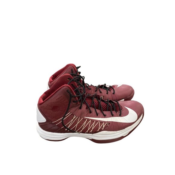 Nike Hyperdunk 2013 High-Top Basketball Shoes Red & White Mens Size 9 - Picture 6 of 7